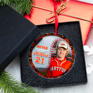 Custom Photo Gifts For Baseball Lovers Christmas Ornament 04ACDT081024 - Ornament - GoDuckee