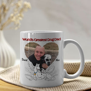 World's Greatest Dog Dad, Personalized Dog Dad Mug, Dog Lover Mug Gift, 02OHPO201223 - Coffee Mug - GoDuckee