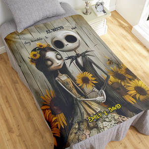 Personalized Halloween Gifts For Couple Blanket 85acpu290824 - Blanket - GoDuckee