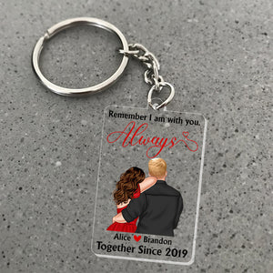Romantic Couple, Love You Forever And Ever, Remember I Am With You, Personalized Keychain, Couple Gifts, Gifts For Couple, Gifts For Him, Gifts For Her - Keychains - GoDuckee