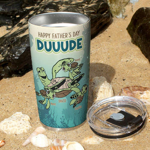 Turtle Family Dad And Kid 03DNQN260523 Personalized Turtle Tumbler - Tumbler Cup - GoDuckee