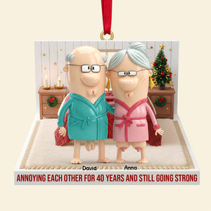 Personalized Funny Gifts For Old Couple Christmas Ornament 03natn021125 - Ornament - GoDuckee