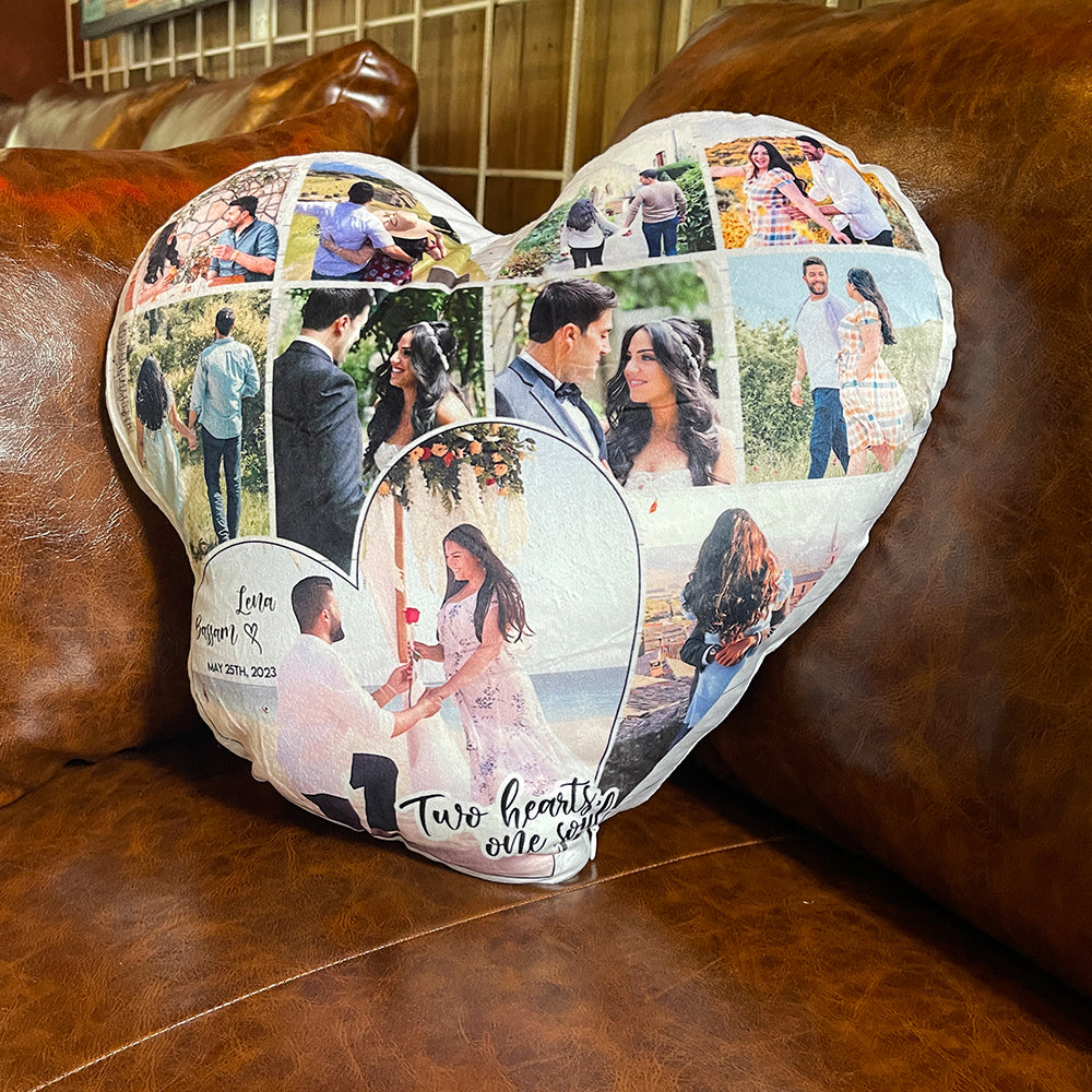 Custom Photo Gifts For Newlywed Couple [Shaped] Pillow 01htpu131223 - Pillows - GoDuckee