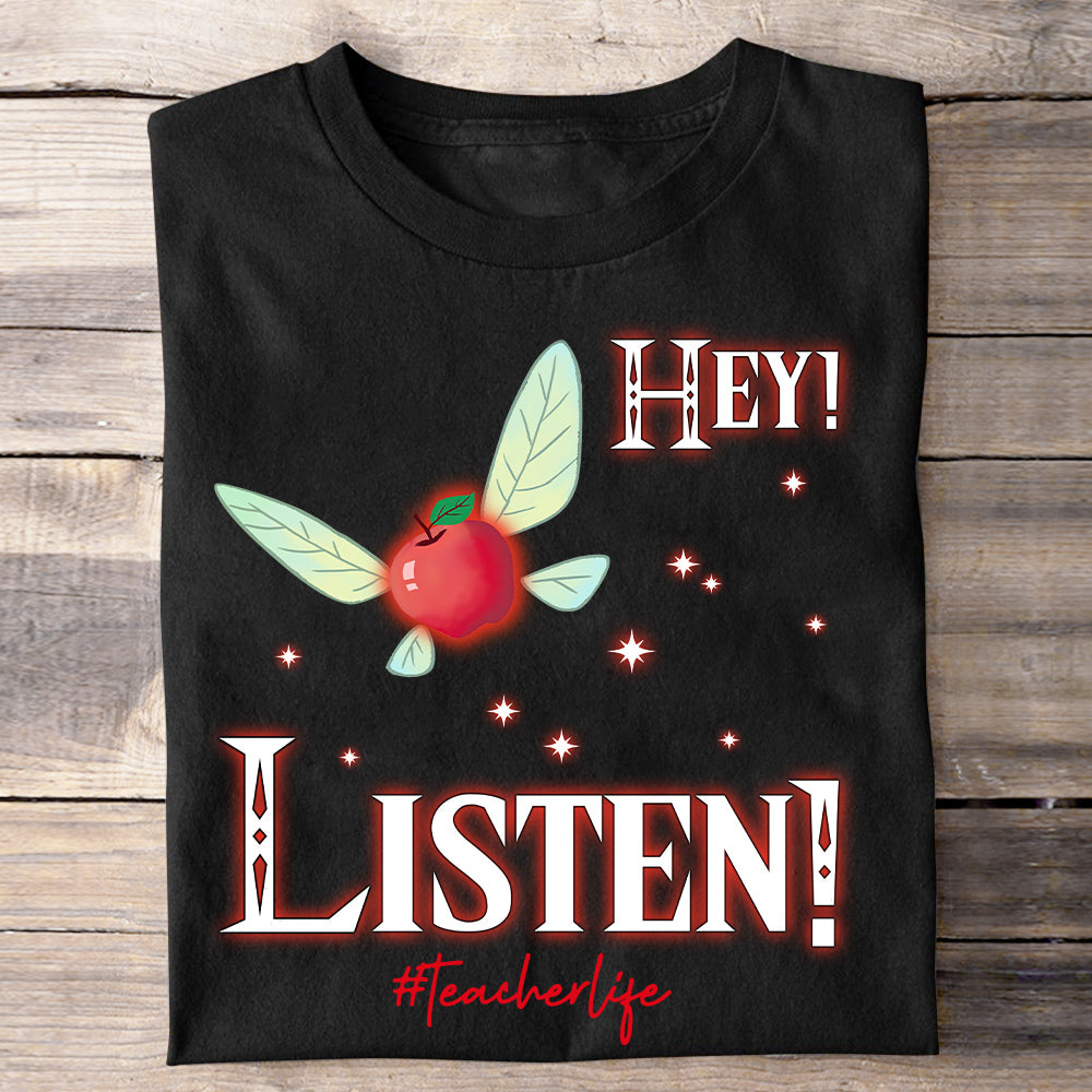 Hey Listen, Gift For Teacher, Personalized Shirt, Game Teacher Shirt 07HUHN200723 - Shirts - GoDuckee
