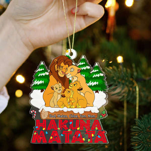 Personalized Gifts for Family, Lion Family Huging Ornament 02TODT130824HG - Ornament - GoDuckee