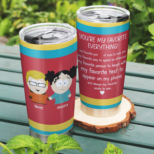 Personalized Gift For Couples Tumbler 20oz Movie Characters 02TOQN031224HG - Tumbler Cup - GoDuckee