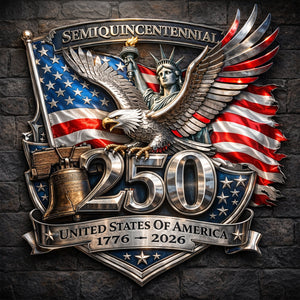 250th America Anniversary Cut Metal Sign - Gifts For Patriots 03hulu280126 - Metal Signs - GoDuckee