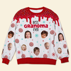 Custom Photo Gift for Grandma, Best Grandma Ever Sweatshirt 02TOQN051024 - AOP Products - GoDuckee