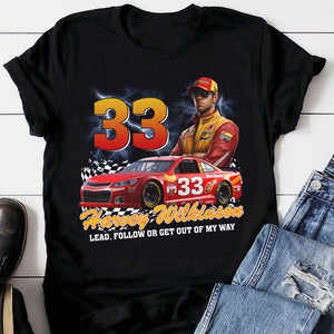 Gift For Auto Racing Lover, Personalized Nascar Custom Photo Bootleg 2D Shirt, GRER2005-03HUTN110923 - Shirts - GoDuckee