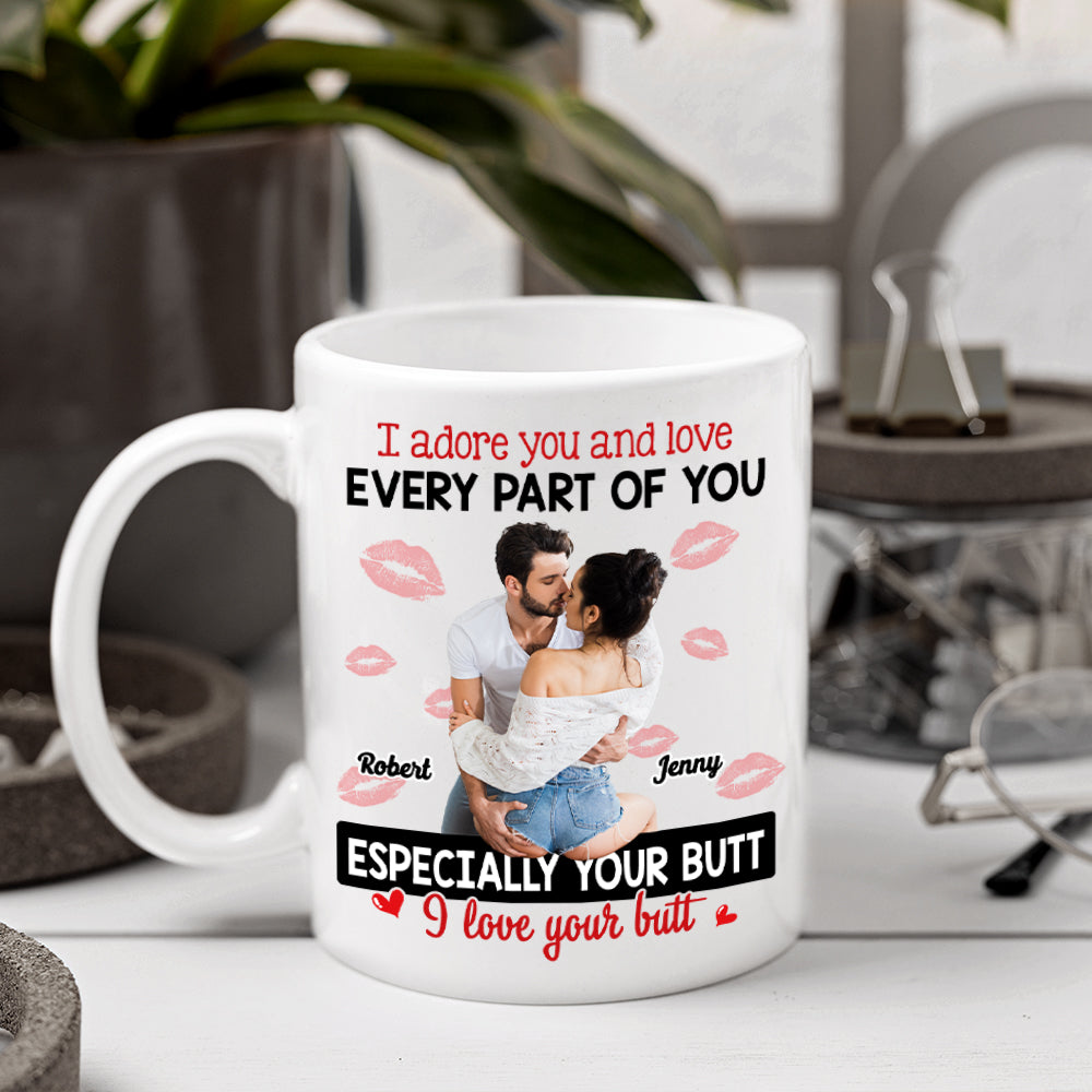 I Adore You, Couple Gift, Personalized Mug, Christmas Funny Couple Mug -  GoDuckee