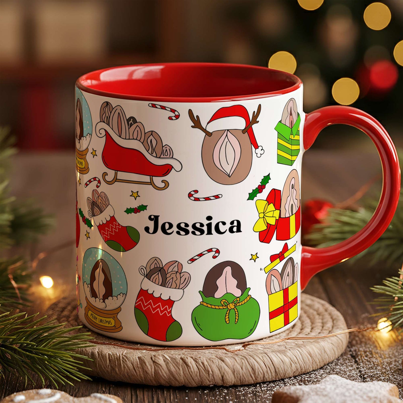 Merry Mischief Accent Mug - Personalized Gifts For Her 03LALU271025 - Coffee Mug - GoDuckee