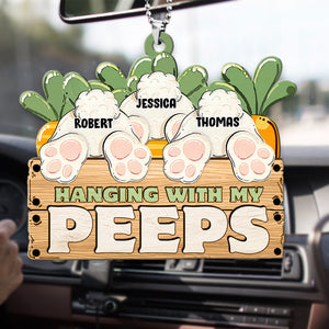 Personalized Gifts For Family Car Ornament Hanging With My Peeps 03QHDT190224 - Ornaments - GoDuckee