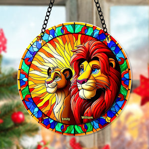 Personalized Gifts For Couple Suncatcher Ornament 99acqn060924 Lion Couple - Ornament - GoDuckee