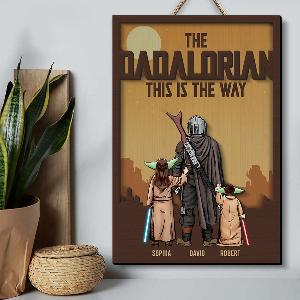 Dad Way Personalized Wooden Art - 2 Layers Wood Sign -04QHQN020523HH - Wood Sign - GoDuckee