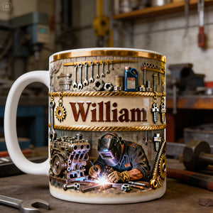 Proud Welder At Work Mug- Personalized Gifts For Welder 04PALU201225 - Coffee Mug - GoDuckee