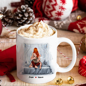 Baby, It's Cold Outside, Couple Gift, Personalized Coffee Mug, Naughty Couple Mug, Christmas Gift - Coffee Mug - GoDuckee