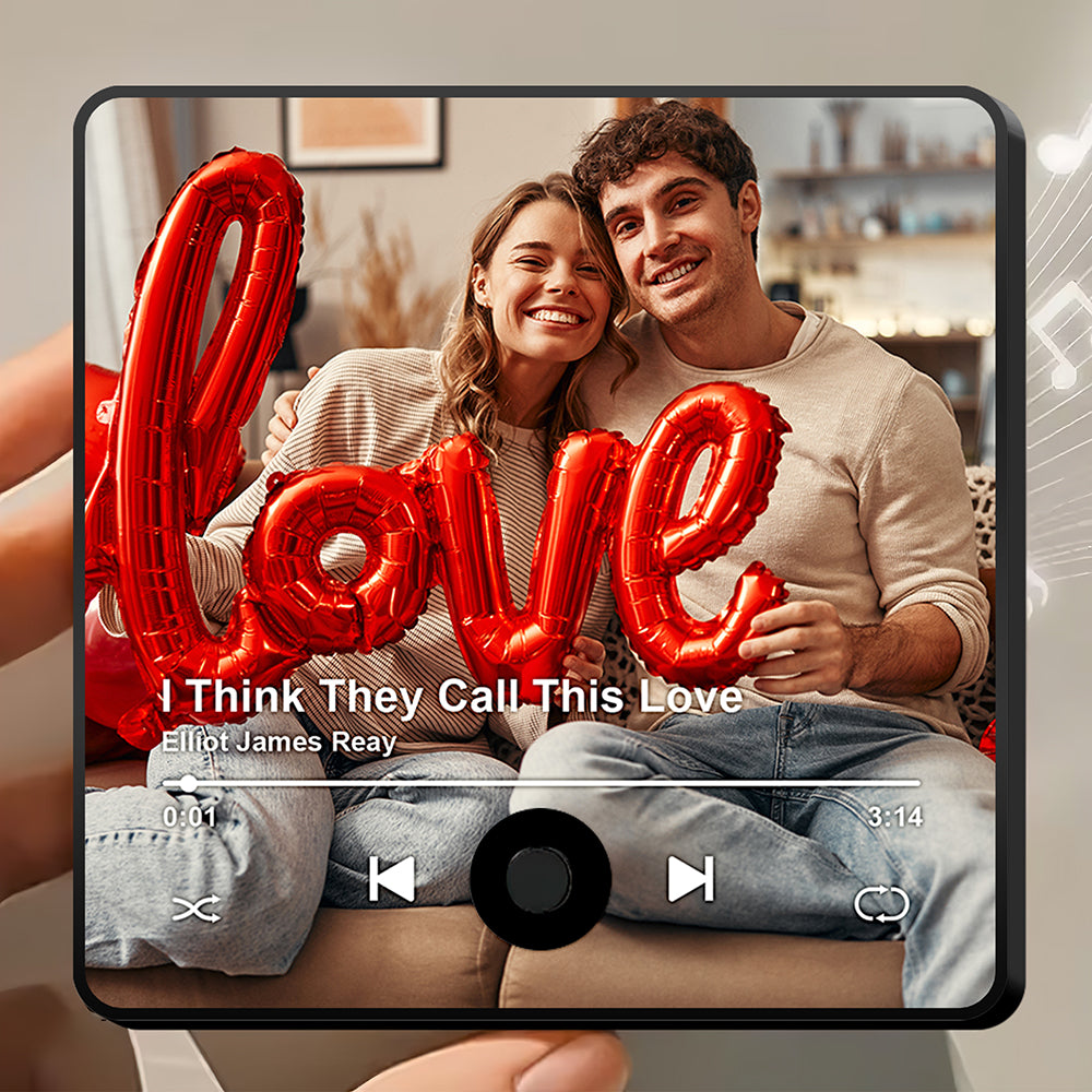 Custom Music & Photo Fridge Magnet Gifts For Couples Valentine 04PGQN071224 - Fridge Magnet - GoDuckee