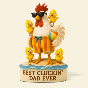 Rooster Dad Plaque - Personalized Gifts For Dad 03qhpu140525 - Shaped Plaques - GoDuckee