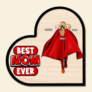 Personalized Gifts For Mom Wood Sign Best Mom Ever 02qhpu030224hh - Wood Signs - GoDuckee
