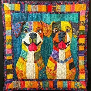 Boxers Dog Christmas Quilt Bed Set Gifts For Dog Lovers 04HUDT081124 - Blanket - GoDuckee