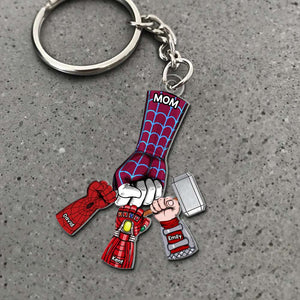 Personalized Gifts For Mom Fist Bump Keychain 06qhqn220424 Mother's Day - Keychains - GoDuckee