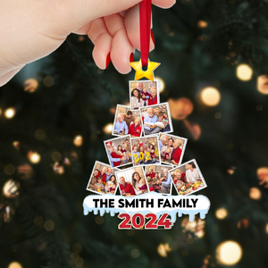 Personalized Gifts For Family, Acrylic Family Photo Christmas Ornament 06HUPU250924 - Ornament - GoDuckee