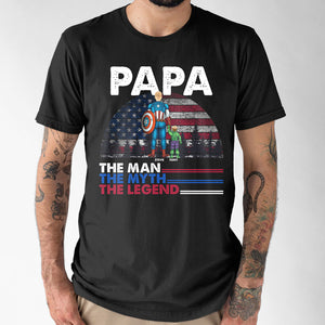 Papa The Man The Myth Personalized Shirt, Gift For Father's Day-5ohpo030523 - Shirts - GoDuckee