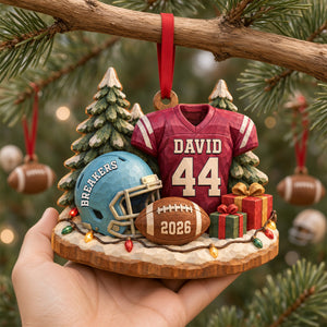 Tackle Season Wood Effect Ornament, Personalized Gifts For Sport Lovers 02qhlu141026 - Ornament - GoDuckee