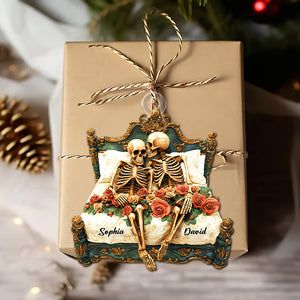 Personalized Gifts For Couple Acrylic Ornament Skull Couple 02ohtn191124 - Ornament - GoDuckee