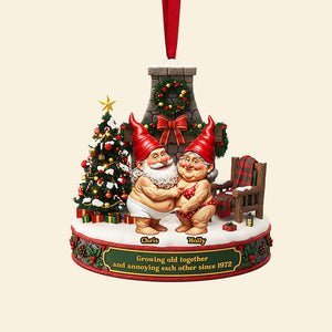 Personalized Gifts For Christmas, Gnome Couple Acrylic Ornament 04nata300925-Homacus