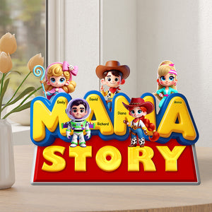 Mama Story Acrylic Plaque Gifts For Mom 05KAQN160425 - Shaped Plaques - GoDuckee