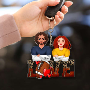 Personalized Gifts For Football Lover Acrylic Keychain Couple Valentine 01XQMH101224HG - Keychains - GoDuckee