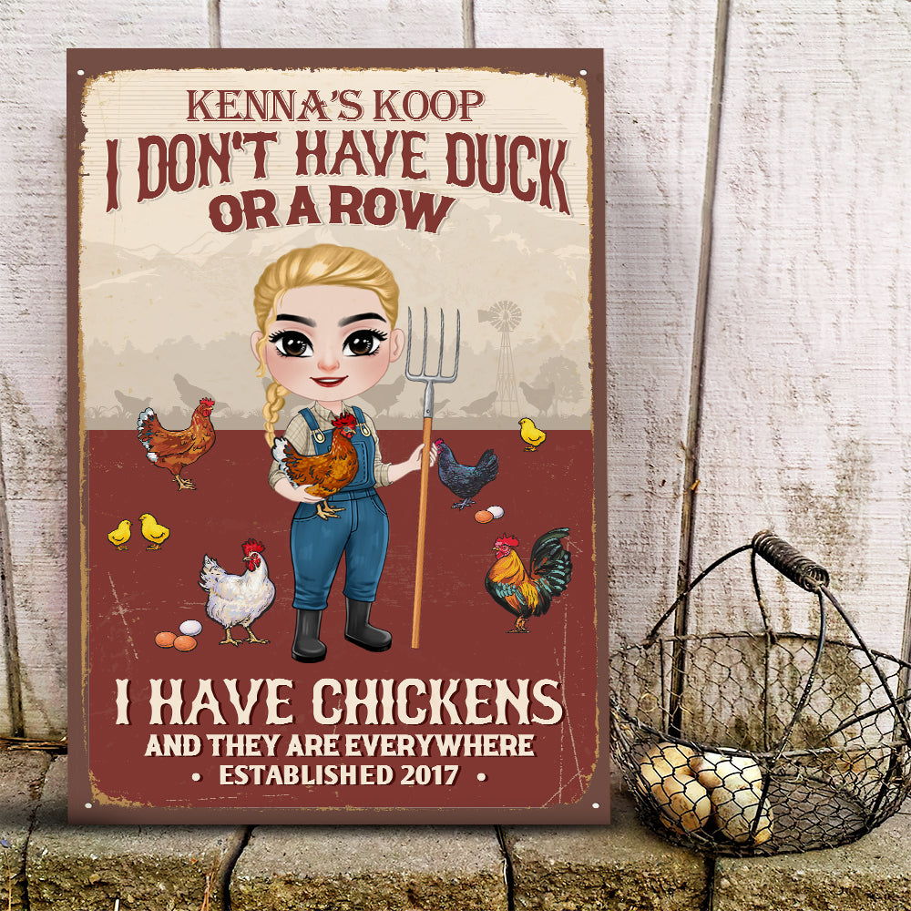 I Have Chicken, Gift For Farmer, Personalized Metal Sign, Chicken Farm Metal Sign - Metal Wall Art - GoDuckee