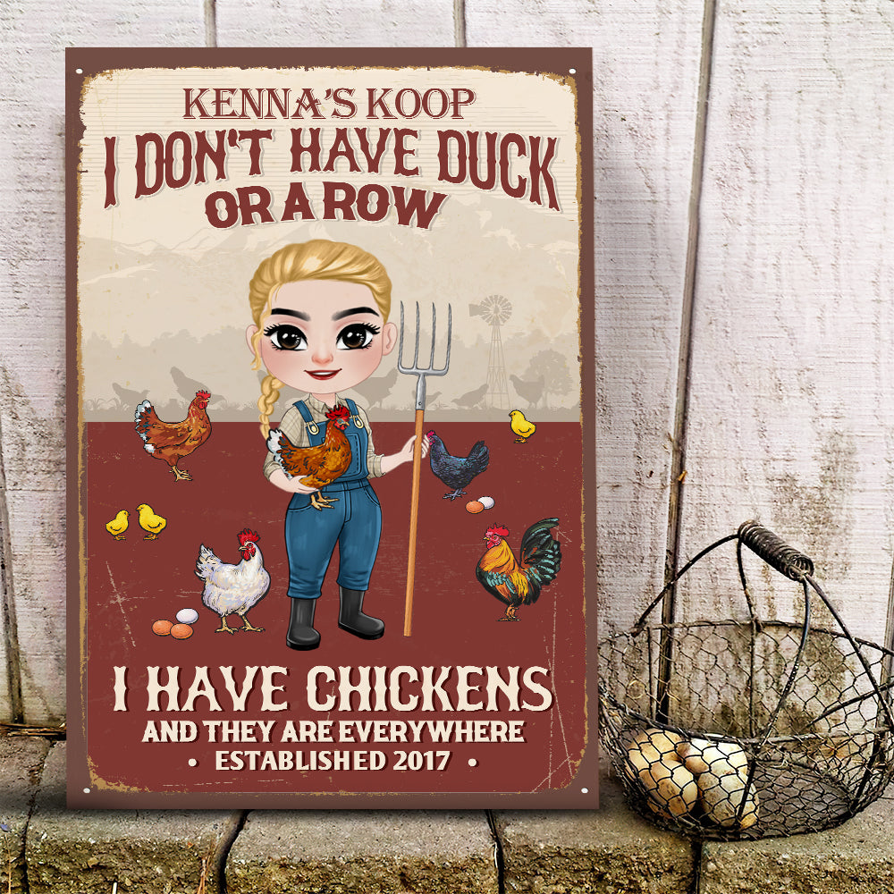 I Have Chicken, Gift For Farmer, Personalized Metal Sign, Chicken Farm Metal Sign - Metal Wall Art - GoDuckee