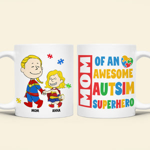 Personalized Gifts For Mom Coffee Mug 041totn200225pa Mom Of An Awesome Autism Superhero - Coffee Mug - GoDuckee