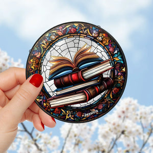 Personalized Gifts For Book Lover Stained Glass Ornament 22acqn240824 - Ornament - GoDuckee