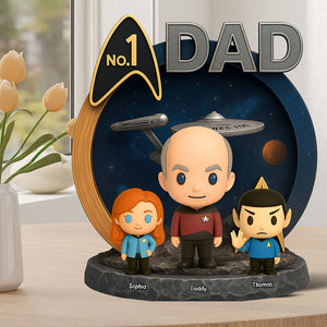 Galaxy Dad Acrylic Plaque - Personalized Gifts For Dad 07naqn090525 - Shaped Plaques - GoDuckee