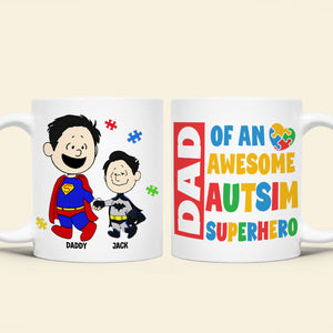 Personalized Gifts For Dad Coffee Mug 042totn200225pa Dad Of An Awesome Autism Superhero - Coffee Mug - GoDuckee