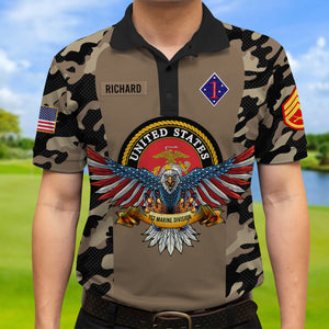 Personalized Gifts For Veteran 3D Polo Shirt 01acqn220624 - 3D Shirts - GoDuckee