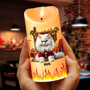 Custom Photo Gifts For Pet Lovers Led Candle, Turned On The Fireplace 02TGLU281024 - Led Candle - GoDuckee