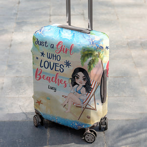 Just A Girl Who Love Beaches, Gift For Summer Girl, Personalized Luggage Cover, Sun Tan Girl Luggage Cover, Summer Gift - Tote Bag - GoDuckee