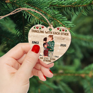 Tangle with each other and still go strong, Personalized Ornament for Couples - Ornament - GoDuckee