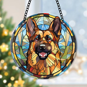 Personalized Gifts For Dog Lovers Acrylic Suncatcher Ornament 05KAQN260824 - Ornament - GoDuckee