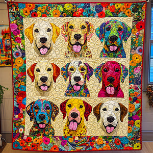 Labrador Retriever Dog Christmas Quilt Bed Set Gifts For Dog Lovers 02HUDT051124 - Blanket - GoDuckee