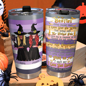 To My Bestie, Gift For Best Friends, Personalized Tumbler, Witches Friends Tumbler, Halloween Gift 02OHPO310723HH - Tumbler Cup - GoDuckee