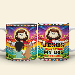 Personalized Gifts For Dog Lovers Coffee Mug, Jesus Is My Savior 04TGMH030325HG - Coffee Mug - GoDuckee