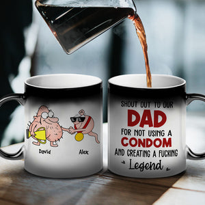 Dad's Legend Sperms Personalized Coffee Mug, Thank You For Creating F Legend, Father's Day Gift, Birthday Gift For Dad - Coffee Mug - GoDuckee