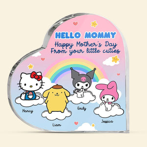 Personalized Gifts For Mom Heart Plaque Your Little Cuties 04htpu270224 - Shaped Plaques - GoDuckee