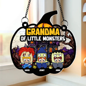 Personalized Gifts For Grandma Suncatcher Acrylic Halloween With Kids 02XQTN280824PA - Ornament - GoDuckee