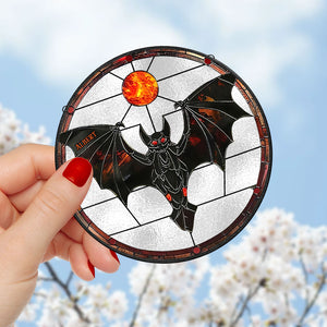 Personalized Halloween Gifts For Horror Fans Bat Stained Glass Ornament 26acqn240824 - Ornament - GoDuckee